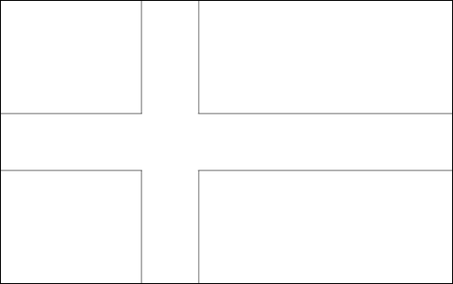 Contorno de la bandera de Suecia para colorear