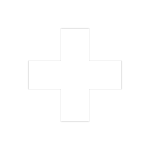 Contorno de la bandera de Suiza para colorear
