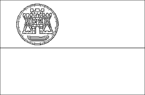 Contorno de la bandera de Memel (1920 - 1939) para colorear