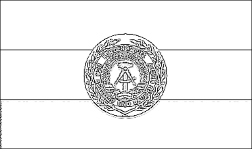 Contorno de la bandera de Ejército Nacional Popular (NVA) para colorear