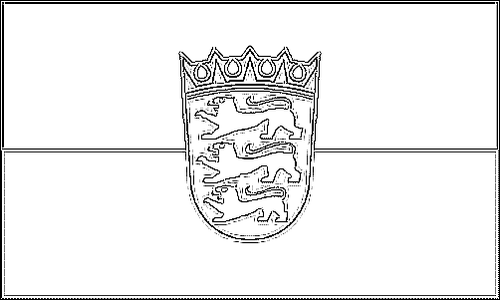 Contorno de la bandera de Baden-Württemberg para colorear