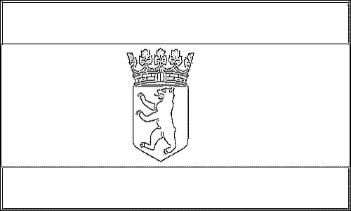 Contorno de la bandera de Berlín para colorear