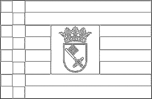 Contorno de la bandera de Bremen para colorear