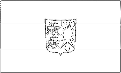 Contorno de la bandera de Schleswig-Holstein para colorear