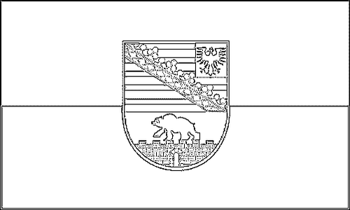 Contorno de la bandera de Sajonia-Anhalt para colorear