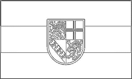 Contorno de la bandera de Sarre para colorear
