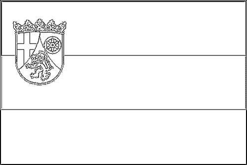 Contorno de la bandera de Renania-Palatinado para colorear