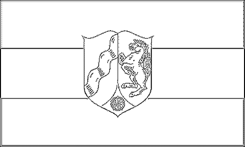 Contorno de la bandera de Renania del Norte-Westfalia para colorear