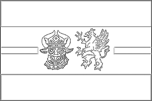 Contorno de la bandera de Mecklemburgo-Pomerania Occidental para colorear