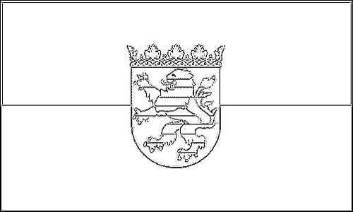 Contorno de la bandera de Hesse para colorear