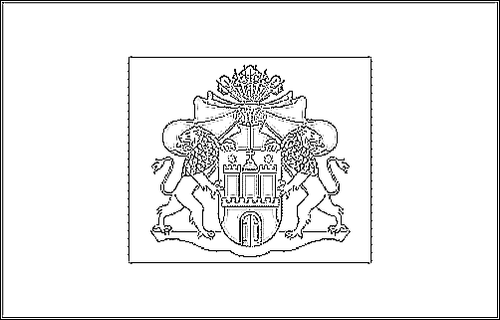 Contorno de la bandera de Hamburgo para colorear