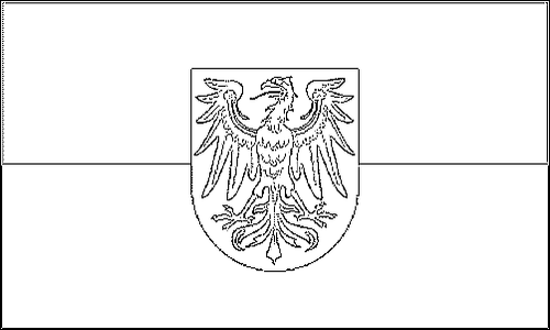 Contorno de la bandera de Brandemburgo para colorear