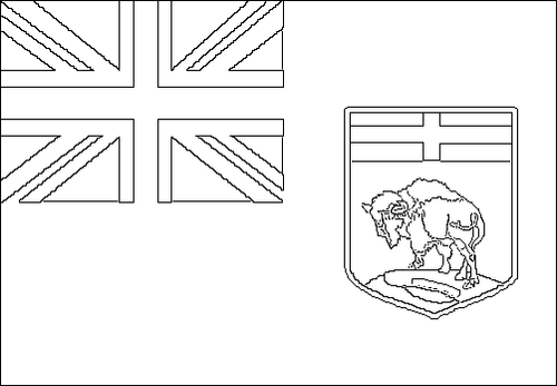 Contorno de la bandera de Manitoba para colorear