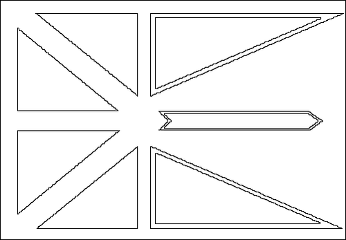 Contorno de la bandera de Terranova y Labrador para colorear