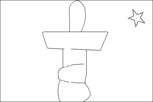 Contorno de la bandera de Nunavut para colorear