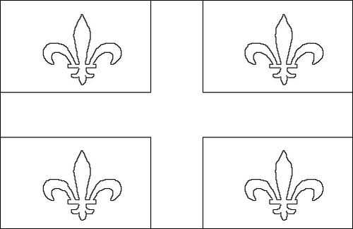 Contorno de la bandera de Québec para colorear