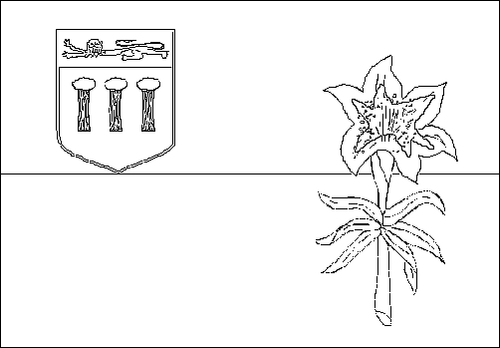 Contorno de la bandera de Saskatchewan para colorear