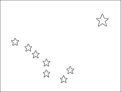 Contorno de la bandera de Alaska para colorear