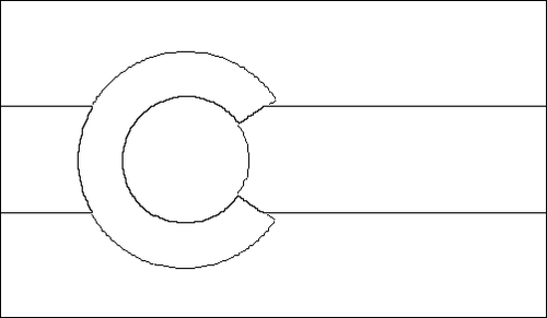 Contorno de la bandera de Colorado para colorear