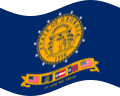 Agitar la bandera Georgia estática