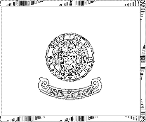 Contorno de la bandera de Idaho para colorear