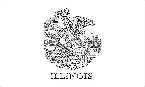 Contorno de la bandera de Illinois para colorear