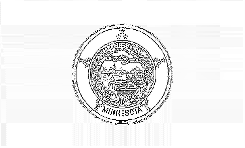 Contorno de la bandera de Minnesota para colorear