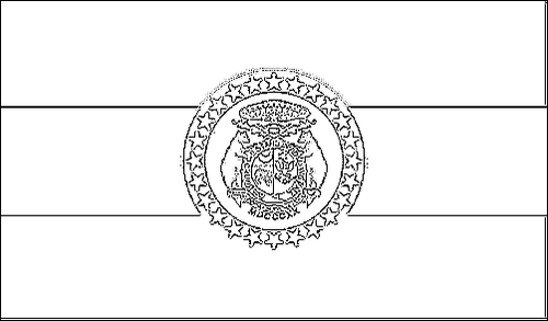 Contorno de la bandera de Missouri para colorear
