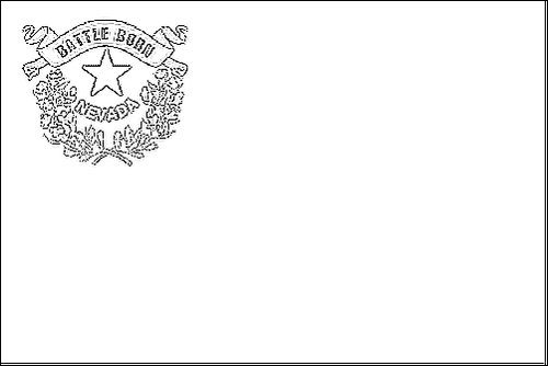Contorno de la bandera de Nevada para colorear