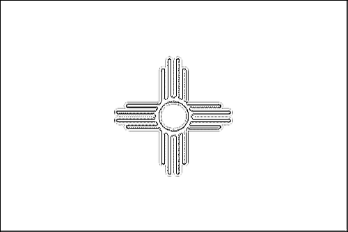Contorno de la bandera de Nuevo México para colorear