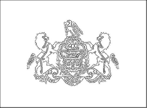Contorno de la bandera de Pensilvania para colorear