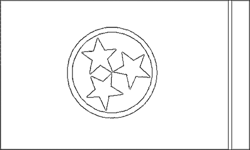 Contorno de la bandera de Tennessee para colorear