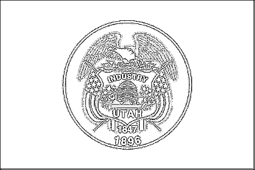 Contorno de la bandera de Utah para colorear