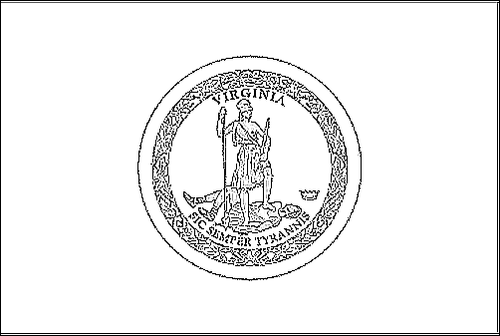 Contorno de la bandera de Virginia para colorear