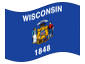 Bandera animada Wisconsin