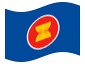 Bandera animada ASEAN (Asociación de Naciones del Sudeste Asiático)