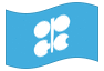 Bandera animada OPEP (Organización de Países Exportadores de Petróleo)