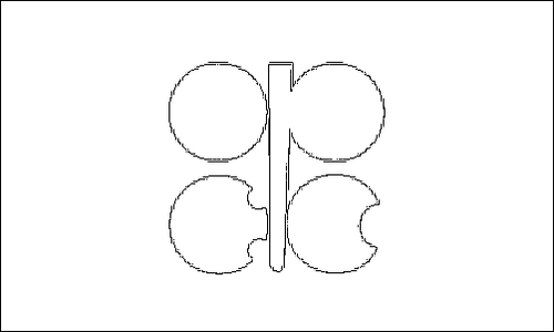 Contorno de la bandera de OPEP (Organización de Países Exportadores de Petróleo) para colorear