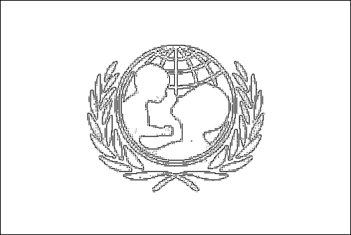 Contorno de la bandera de UNICEF para colorear