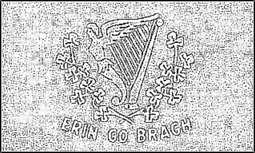 Contorno de la bandera de Erin go Bragh para colorear