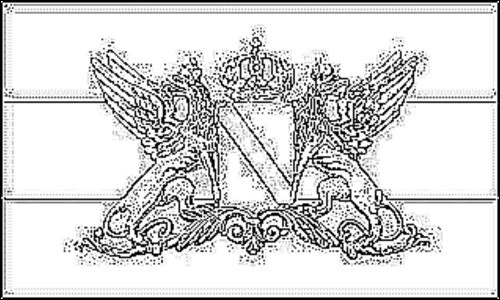 Contorno de la bandera de Gran Ducado de Baden para colorear