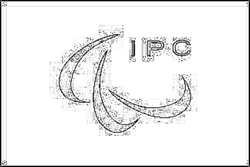 Contorno de la bandera de Comité Paralímpico Internacional (IPC) para colorear