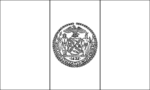 Contorno de la bandera de Nueva York para colorear