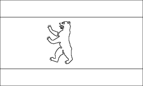 Contorno de la bandera de Berlín Oeste para colorear