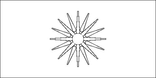Contorno de la bandera de Macedonia (1992-1995) para colorear