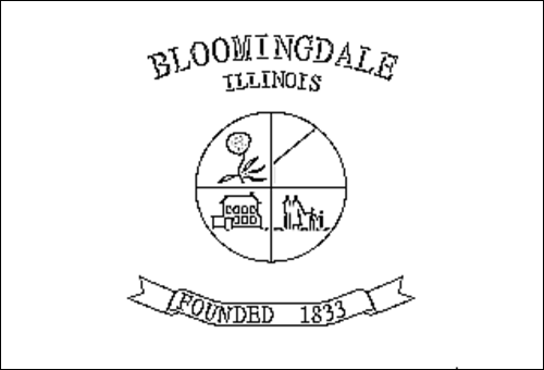 Contorno de la bandera de Bloomingdale para colorear