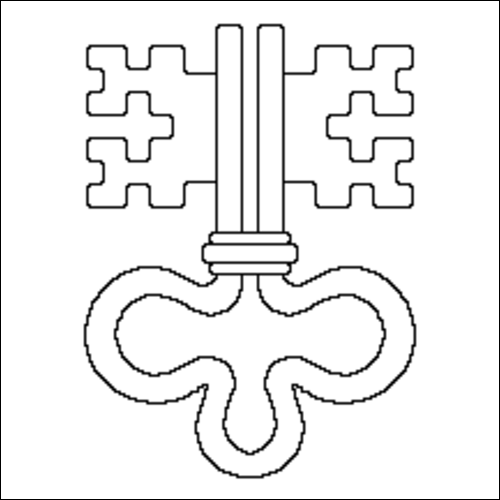 Contorno de la bandera de Nidwalden para colorear