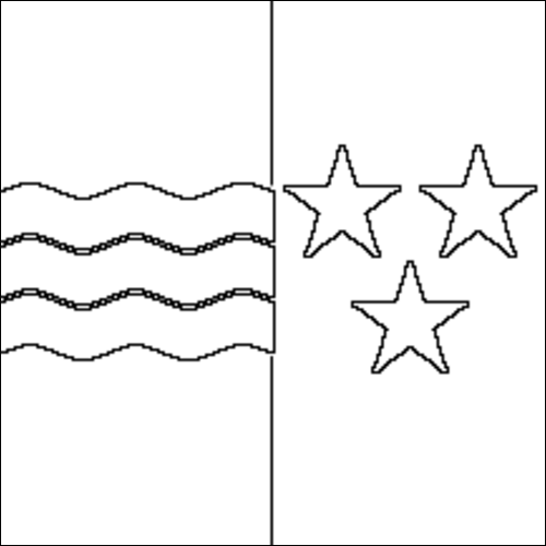 Contorno de la bandera de Argovia para colorear