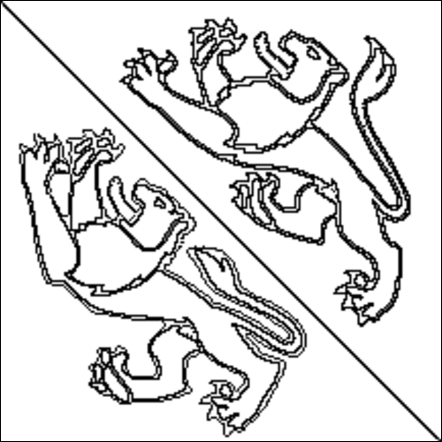 Contorno de la bandera de Thurgau para colorear