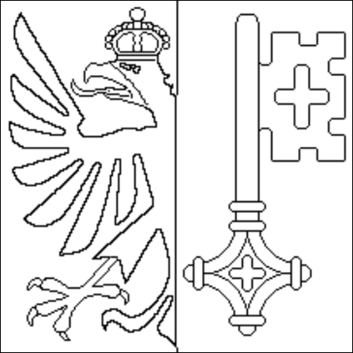 Contorno de la bandera de Genf / Genève para colorear
